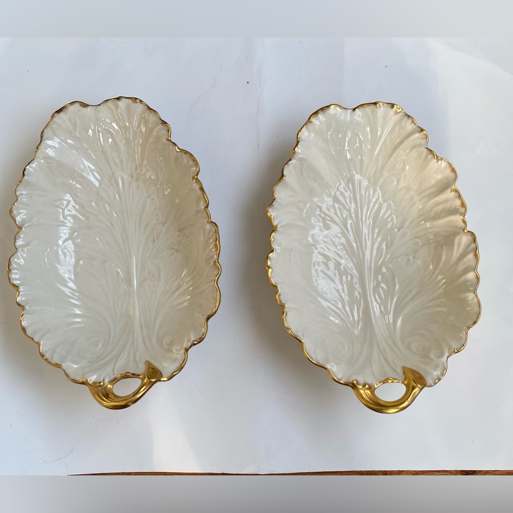 Vintage Lenox  Embossed Large Leaf  Serving Tray - 13.5”